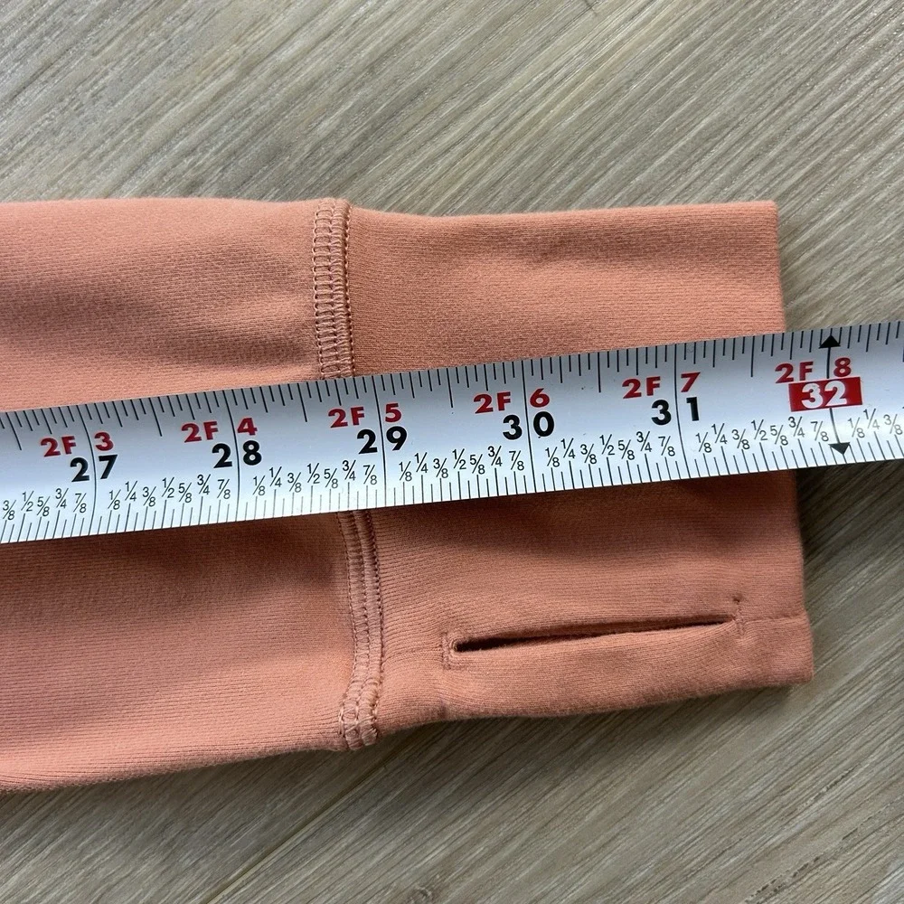 Lululemon Size 4 Coral Ready To Rulu Pullover  With Funnel Neck Thumbhole Pocket